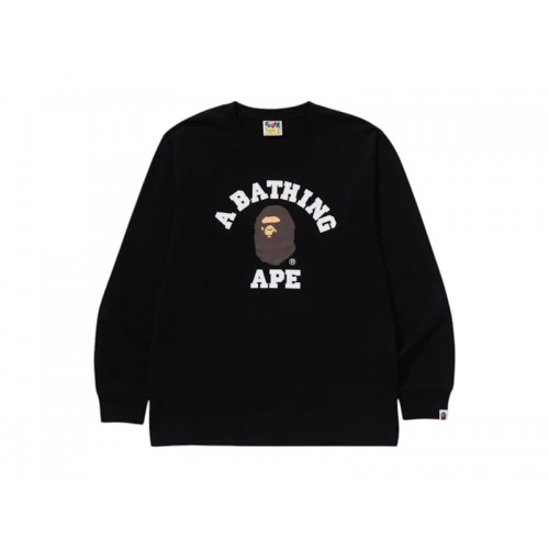BAPE College L/S Tee (SS25) Black