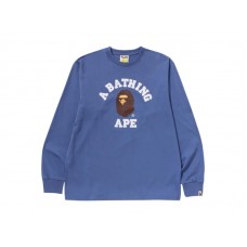 BAPE College L/S Tee (SS25) Navy