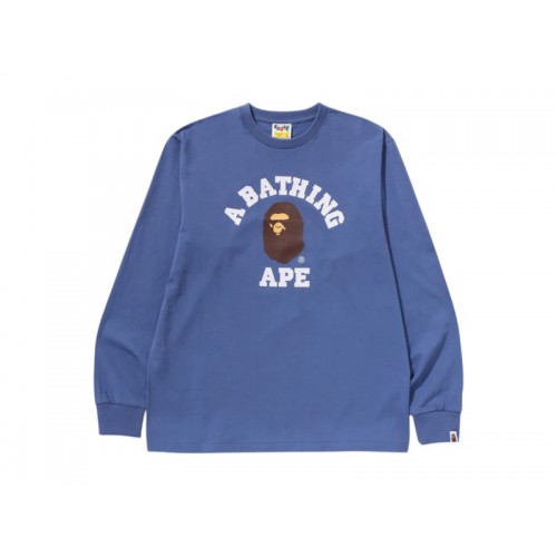 BAPE College L/S Tee (SS25) Navy
