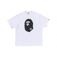 BAPE College Monogram Ape Head Relaxed Fit Tee White
