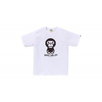 BAPE College Monogram Baby Milo Tee White/Black