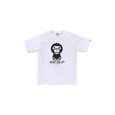 BAPE College Monogram Baby Milo Tee White/Black