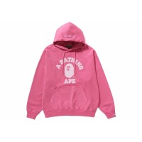 BAPE College Overdye Pullover Hoodie Pink