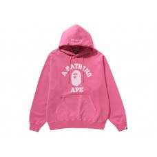BAPE College Overdye Pullover Hoodie Pink