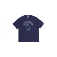 BAPE College Relaxed Fit I Tee Navy