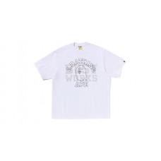 BAPE College Relaxed Fit I Tee White