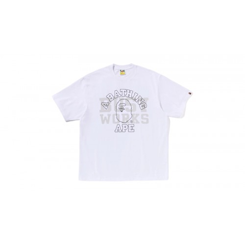 BAPE College Relaxed Fit I Tee White