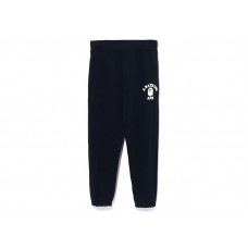 BAPE College Wide Fit Sweat Pants Navy