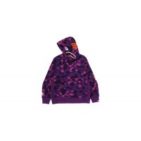 BAPE Color Camo 2Nd Shark Pullover Hoodie Hoodie Purple