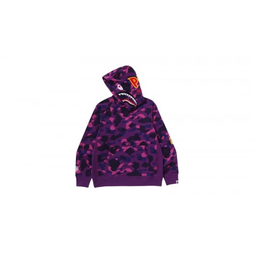BAPE Color Camo 2Nd Shark Pullover Hoodie Hoodie Purple