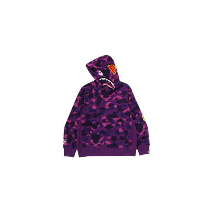 BAPE Color Camo 2Nd Shark Pullover Hoodie Hoodie Purple