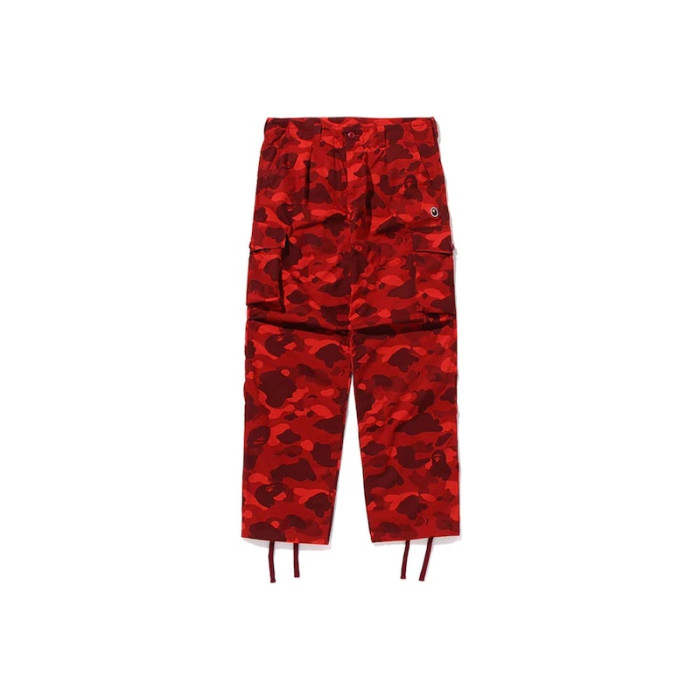 BAPE Color Camo 6 Pocket Pants Red