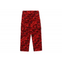 BAPE Color Camo 6 Pocket Pants Red