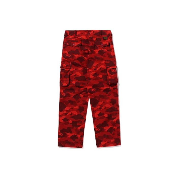 BAPE Color Camo 6 Pocket Pants Red