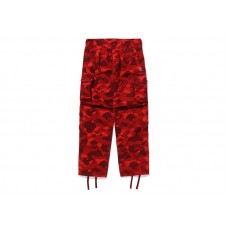 BAPE Color Camo 6 Pocket Pants Red