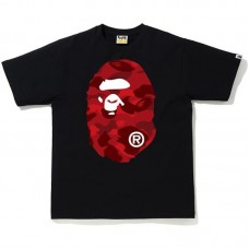 BAPE Color Camo Big Ape Head Tee Black/Red