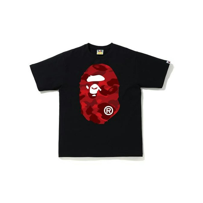 Футболка BAPE Color Camo Big Ape Head Tee Black/Red Футболка BAPE Color Camo Big Ape Head Tee Black/Red