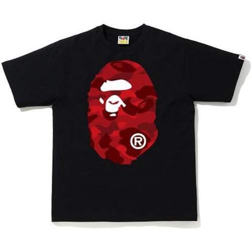 BAPE Color Camo Big Ape Head Tee Black/Red