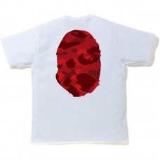 BAPE Color Camo Big Ape Head Tee White/Red