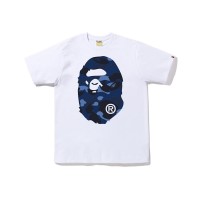 BAPE Color Camo Big Ape Head Tee White Blue