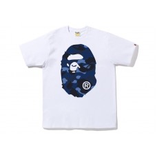 BAPE Color Camo Big Ape Head Tee White Blue