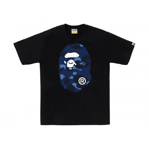 BAPE Color Camo Big Ape Head Tee Black/Navy BAPE Color Camo Big Ape Head Tee Black/Navy