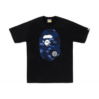 BAPE Color Camo Big Ape Head Tee Black/Navy