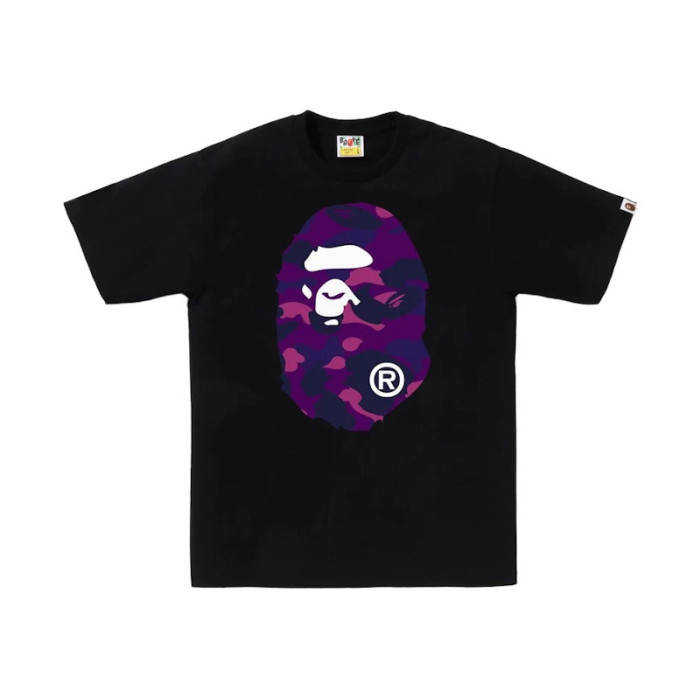 BAPE Color Camo Big Ape Head Tee Black/Purple