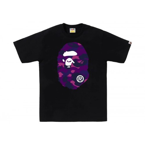BAPE Color Camo Big Ape Head Tee Black/Purple