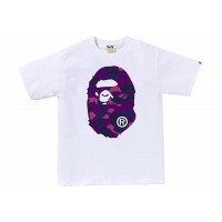 BAPE Color Camo Big Ape Head Tee White/Purple