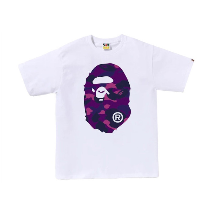 BAPE Color Camo Big Ape Head Tee White/Purple BAPE Color Camo Big Ape Head Tee White/Purple