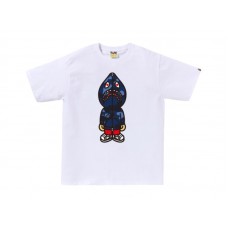BAPE Color Camo Classic Milo Shark Tee White/Navy