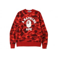 BAPE Color Camo College Crewneck (SS22) Red