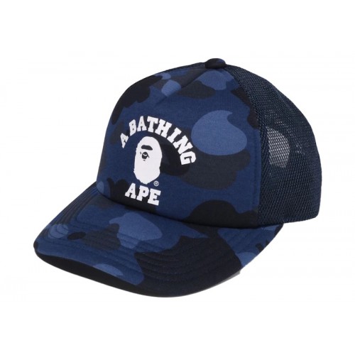 BAPE Color Camo College Mesh Cap Navy BAPE Color Camo College Mesh Cap Navy