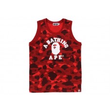 BAPE Color Camo College Tank Top Red