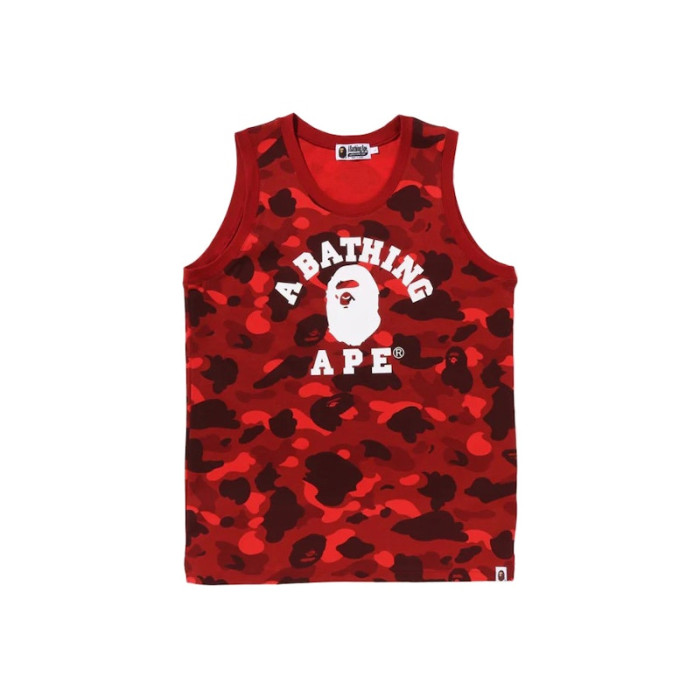 BAPE Color Camo College Tank Top Red
