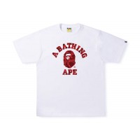 BAPE Color Camo College Tee White/Red