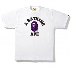 BAPE Color Camo College Tee White/Purple