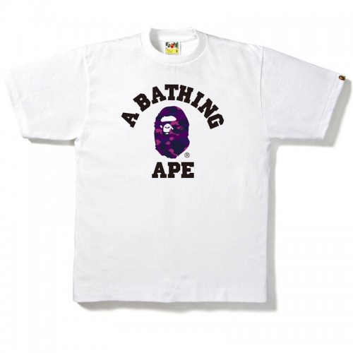 BAPE Color Camo College Tee White/Purple