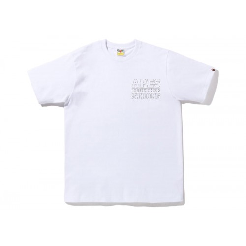 BAPE Color Camo Crazy College ATS Tee White BAPE Color Camo Crazy College ATS Tee White