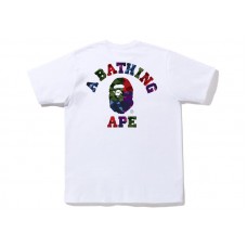 BAPE Color Camo Crazy College ATS Tee White