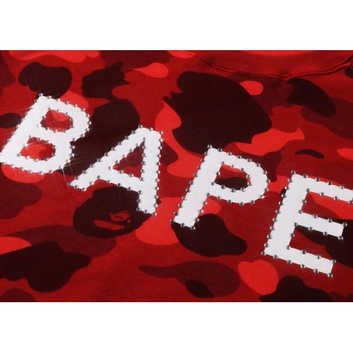 BAPE Color Camo Crystal Stone Relaxed Fit Crewneck Sweatshirt (SS22) Red BAPE Color Camo Crystal Stone Relaxed Fit Crewneck Sweatshirt (SS22) Red
