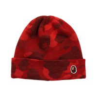 BAPE Color Camo Knit Cap Red