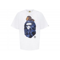 BAPE Color Camo Milo On Big Ape Relaxed Tee White/Blue