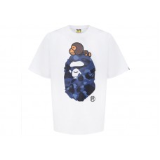 BAPE Color Camo Milo On Big Ape Relaxed Tee White/Blue