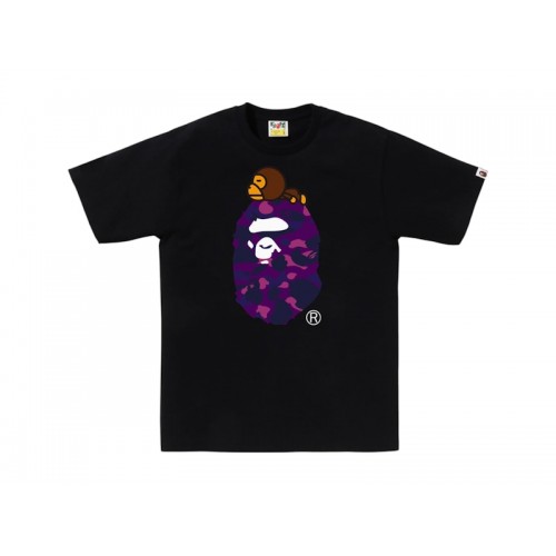 BAPE Color Camo Milo On Big Ape Tee Black/Purple