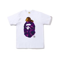 BAPE Color Camo Milo On Big Ape Tee (FW22) White Purple
