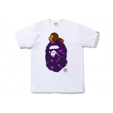 BAPE Color Camo Milo On Big Ape Tee (FW22) White Purple