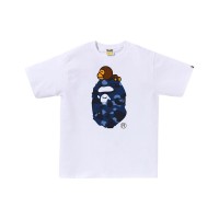 BAPE Color Camo Milo On Big Ape Tee White/Navy