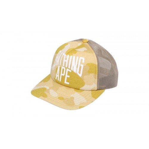 BAPE Color Camo NYC Logo Mesh Cap Yellow